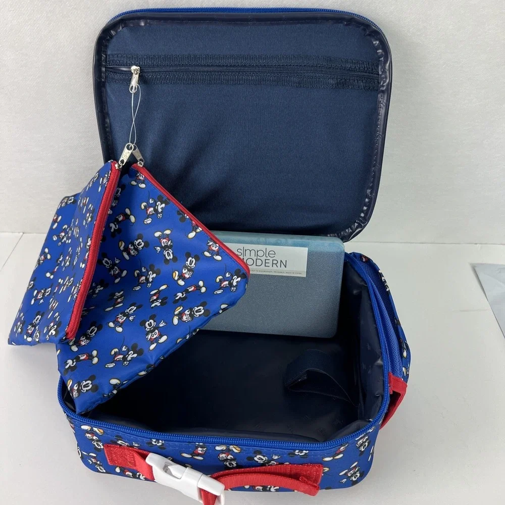 Disney Lunchbox Mickey Mouse‎ Simple Modern Hadley 2.0 4-Piece Set Blue A77